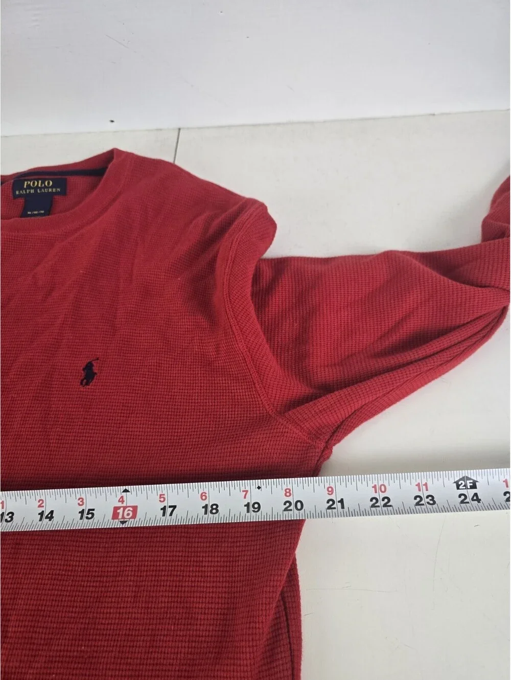 Polo Ralph Lauren Sleepwear Men’s Red Waffle Thermal Navy Polo Size XL EUC